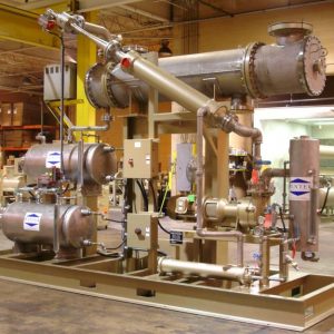 process vacuum system, large pre-condenser, steam-jet, jet-condenser, liquid ring vacuum pump